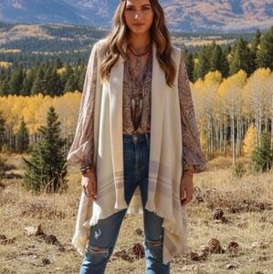 Upper Canada Weaving wool blanket vest XS/S